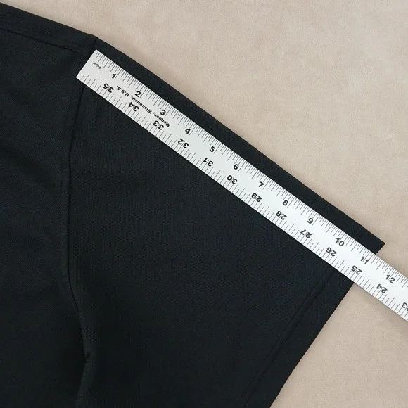 Footjoy Large Mens Polo Shirt Golf Stretch Knit Sand Point CC 24x30 Black - Picture 8 of 12